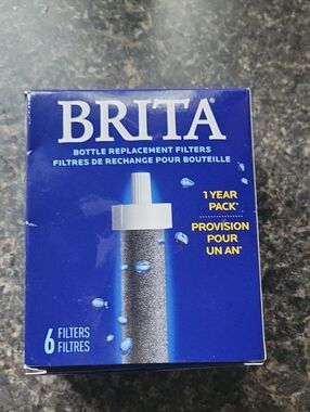 Brita Blue Box Bottle Replacement Filters - 6 Pack Opened Box Only 5